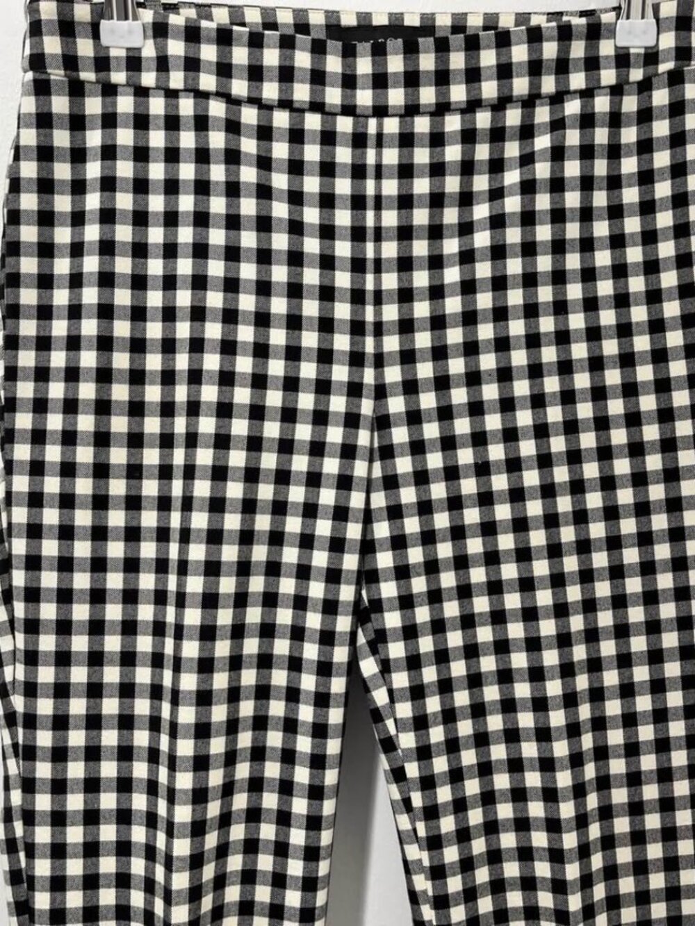 Talbots Chatham Ankle Black & White Gingham Plaid Neutral Corpcore Pant [Size 2] - Picture 3 of 10